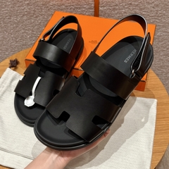 JD-650 179 Genius Men's Black Cowhide Sandals