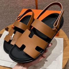 JD-650 179 Genius Men's Natural Cowhide Leather Sandals