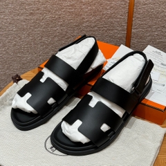 JD-650 Black Calfskin Men's Sandals