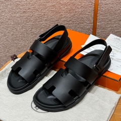 JD-650 Black Calfskin Men's Sandals