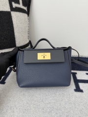 Kelly 2424 Mini Togo Swift Leather 21cm Bleu Sapphire Gold Hardware
