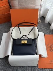 Kelly 2424 Mini Togo Swift Leather 21cm Bleu Sapphire Gold Hardware
