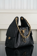 Chanel 25s Small Hobo Drawstring Bucket Bag