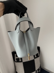 Picotin Lock 18cm Clemence Leather Tote