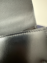 Kelly Desordre 20cm Double-Sided Leather Box - CK89 Noir with Silver Hardware
