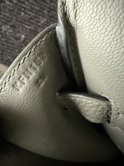 Birkin 40cm Imported Togo Leather Bag in Gris Meyer with Silver Hardware