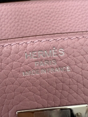 Birkin 30cm Clemence Da Leather Bag Mauve Sylvestre Silver Hardware