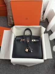 Birkin 25cm Platinum Blue Niut Togo Leather Handbag