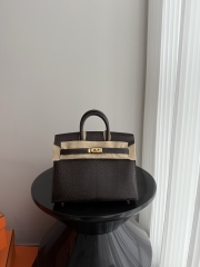 Birkin 20cm Lizard Leather Bag CC46 Ebene Gold Hardware