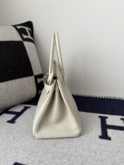 Birkin 30cm Platinum Togo Cowhide in Glacier White with Silver Hardware