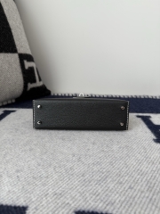 Kelly Mini II Chevre Goat Leather Black Amber