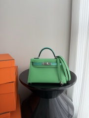 Mini Kelly 19cm Shiny Alligator Crocodile Handbag