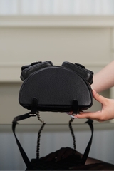 Channel Duma 23P New Black Leather Backpack