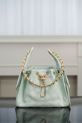 Chanel 25s Small Hobo Bag Mint Green