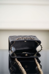 Chanel 25C Mini Tote Black Gold Lychee