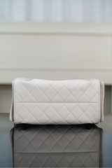Chanel 25s Small Hobo Bag White