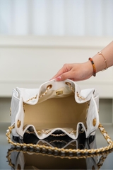 Chanel 25s Small Hobo Bag White