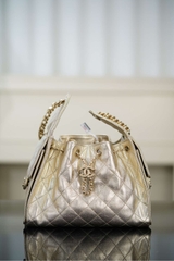 Chanel 25s Small Hobo Drawstring Bucket Bag