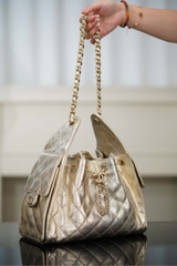 Chanel 25s Small Hobo Drawstring Bucket Bag