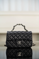 Chanel 23k Autumn Winter New Double C Handle CF Black