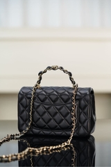 Chanel 23k Autumn Winter New Double C Handle CF Black