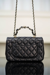 Chanel 23k Autumn Winter New Double C Handle CF Black