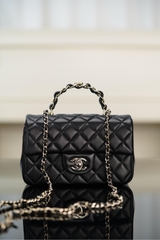 Chanel 23k Autumn Winter New Double C Handle CF Black