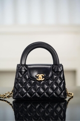 CHANEL 23K Kelly Handbag Black Large