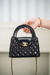 CHANEL 23K Kelly Handbag Black Large