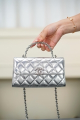Chanel 25s Cross Handle Silver