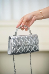 Chanel 25s Cross Handle Silver