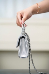 Chanel 25s Cross Handle Silver