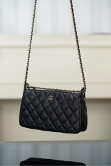 Chanel 25A Hidden Style Mahjong Bag in Black and Gold
