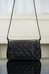 Chanel 25A Hidden Style Mahjong Bag in Black and Gold