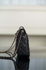 Chanel 25A Hidden Style Mahjong Bag in Black and Gold
