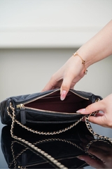 Chanel 25A Hidden Style Mahjong Bag in Black and Gold