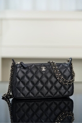 Chanel 25A Hidden Style Mahjong Bag in Black and Gold