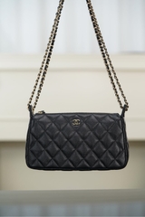 Chanel 25A Hidden Style Mahjong Bag in Black and Gold