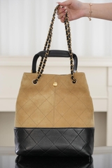 Chanel 25A High-End Handmade Suede Bucket Bag
