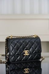 Channel 25s Black Cowhide Double Golden Ball 22cm