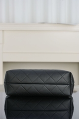 Chanel 25A Handmade Shopping Bag Black Cow Small