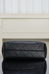 Chanel 25A Suede Shopping Bag Grey Small