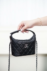 Chanel 25B Star Buckle Black Silver Lunch Box Bag