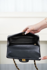 Chanel 25B Double C Handbag CF Mini Black