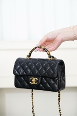 Chanel 25B Double C Handbag CF Mini Black