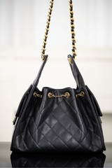 Chanel 25s Small Hobo Drawstring Bucket Bag