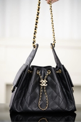 Chanel 25s Small Hobo Drawstring Bucket Bag