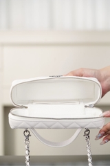 Chanel 25B Star Diamond Buckle LP Box Bag Silver