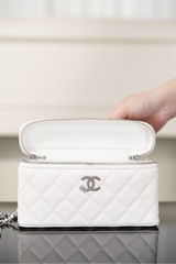 Chanel 25B Star Diamond Buckle LP Box Bag Silver