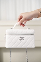 Chanel 25B Star Diamond Buckle LP Box Bag Silver